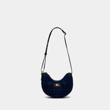 Sac À Bandoulière Ll Horseshoe - Burberry - Coton - Bleu