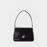 Sac Porté Épaule Charlie - Tory Burch - Cuir - Noir