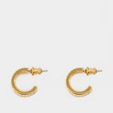 Boucles D'Oreille Mini Slot - Ivi - Or - Coquille D'Œuf