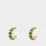 Boucles D'Oreille Small Toy - Ivi - Or - Doré Vert Onyx