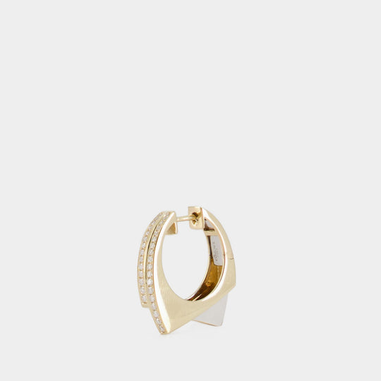 Boucle D'oreille Handcuff - Rainbow K - 9K Or - Jaune