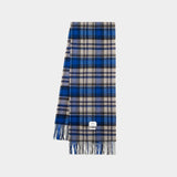 Écharpe Tartan - Ader Error - Laine - Bleu