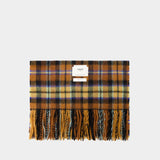 Écharpe Tartan - Ader Error - Laine - Marron