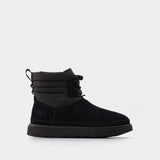 Classic Mini Lace-Up Homme en Synthétique Noir
