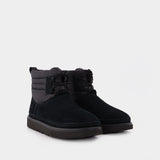 Classic Mini Lace-Up Homme en Synthétique Noir