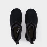 Classic Mini Lace-Up Homme en Synthétique Noir