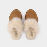 Scuff Sis en Shearling Marron
