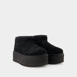 Classic Ultra Mini Platform Femme en Shearling Noir