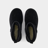 Classic Ultra Mini Platform Femme en Shearling Noir