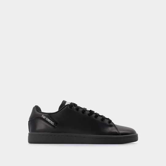 Baskets Orion Beige en Cuir Noir