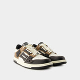 Sneakers Skel Top Low - Amiri - Cuir - Noir/Marron