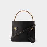 Sac À Main Lee Radziwill Double Small - Tory Burch - Cuir - Noir