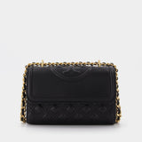 Sac Fleming Small Convertible Shoulder en Cuir Noir