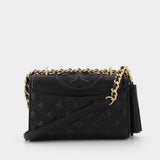 Sac Fleming Small Convertible Shoulder en Cuir Noir