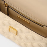 Sac Fleming Small Convertible Shoulder en Cuir Beige