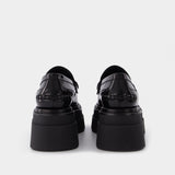 Mocassins Carter Platform 75 en Cuir Noir