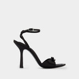Sandales Dahlia 105 Bow - Alexander Wang - Satin - Noir