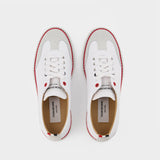 Sneakers Lo-Top - Thom Browne - Cuir - Blanc
