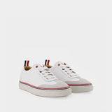 Sneakers Lo-Top - Thom Browne - Cuir - Blanc