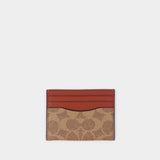 Porte Carte Signature - Coach - Toile - Tan Rust