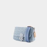 Sac à Bandoulière Soft Tabby - Coach - Toile - Bleu