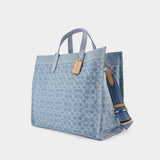 Cabas Field Tote 40 - Coach - Toile - Bleu