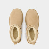 Bottines W Classic Ultra Mini - UGG - Cuir - Beige