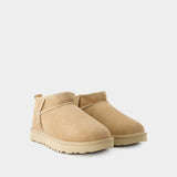 Bottines W Classic Ultra Mini - UGG - Cuir - Beige