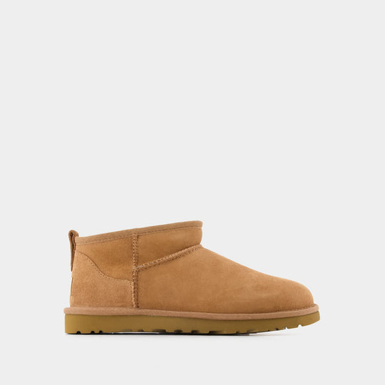 Bottines Classic Ultra Mini - Ugg - Cuir - Chestnut
