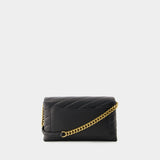 Wallet On Chain Kira Chevron - Tory Burch - Cuir - Noir
