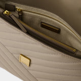 Sac Kira Chevron  - Tory Burch - Cuir - Gris