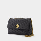 Sac Kira Chevron Small en Cuir Noir