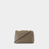 Sac Kira Chevron Small - Tory Burch - Cuir - Gris
