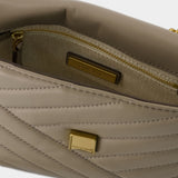 Sac Kira Chevron Small - Tory Burch - Cuir - Gris