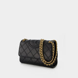 Sac Hobo Fleming Soft - Tory Burch - Cuir - Noir