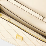 Sac à bandoulière Fleming Soft Chain - Tory Burch - Cuir - Beige