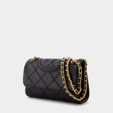 Sac Flemming Porté Epaule Convertible Petit en Cuir Noir