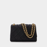 Sac Flemming Porté Epaule Convertible Petit en Cuir Noir