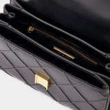 Sac Flemming Porté Epaule Convertible Petit en Cuir Noir