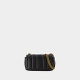 Sac Hobo Kira Mini Flap - Tory Burch - Cuir - Noir