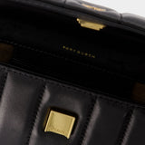 Sac Hobo Kira Mini Flap - Tory Burch - Cuir - Noir