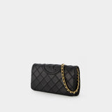 Sac À Main Fleming Soft Clutch - Tory Burch - Cuir - Noir