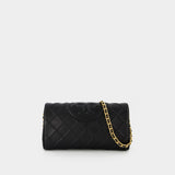 Sac À Main Fleming Soft Clutch - Tory Burch - Cuir - Noir