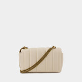 Sac Hobo Kira Mini Flap - Tory Burch - Cuir - Brie