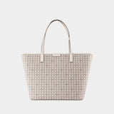 Cabas Small Zip - Tory Burch - Toile - Gris