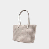 Cabas Small Zip - Tory Burch - Toile - Bleu