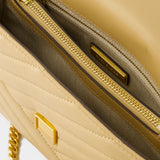 Sac Kira Chevron Convertible - Tory Burch - Cuir - Desert Dune