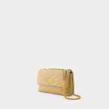 Sac Kira Chevron Small Convertible - Tory Burch - Cuir - Desert Dune