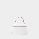 Sac Trend Spazzolato Mini - Tory Burch - Cuir - Blanc