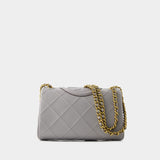 Sac Fleming Soft Small Convertible - Tory Burch - Cuir - Gris